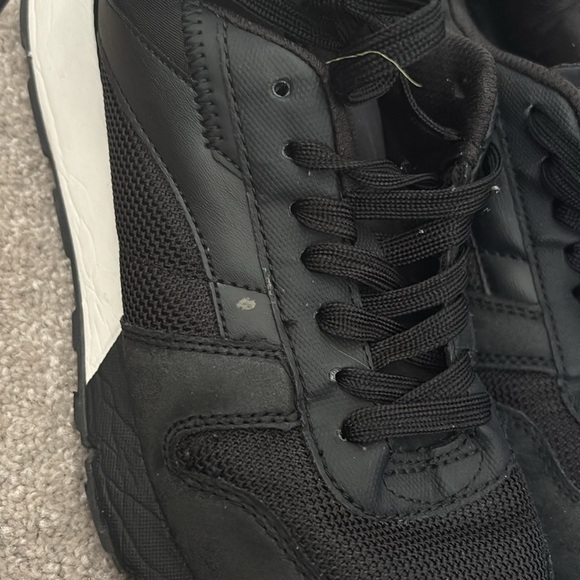 Zara Black Sneakers with Suede Finish and White Sole - Picture 9 of 12